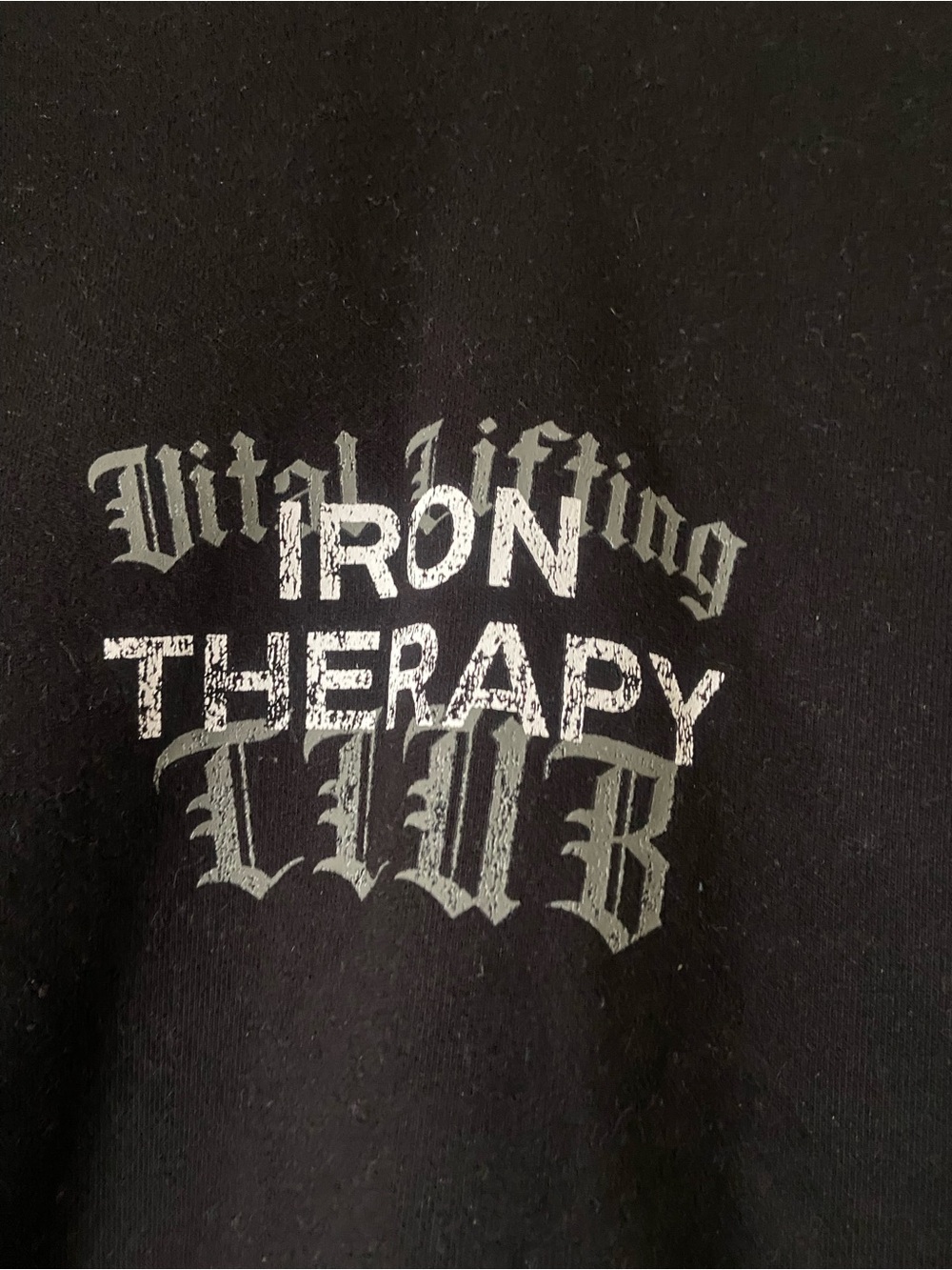 Iron Therapy Graphic oversized hoodie- Black